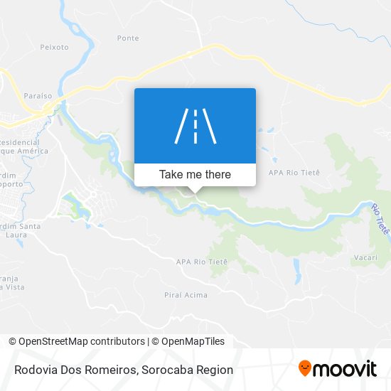 Rodovia Dos Romeiros map