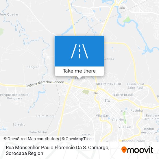 Mapa Rua Monsenhor Paulo Florêncio Da S. Camargo