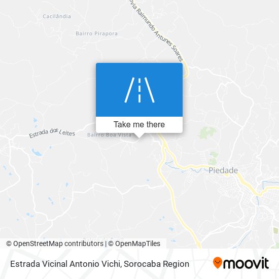 Mapa Estrada Vicinal Antonio Vichi