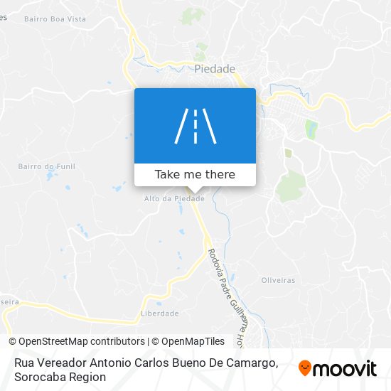 Mapa Rua Vereador Antonio Carlos Bueno De Camargo