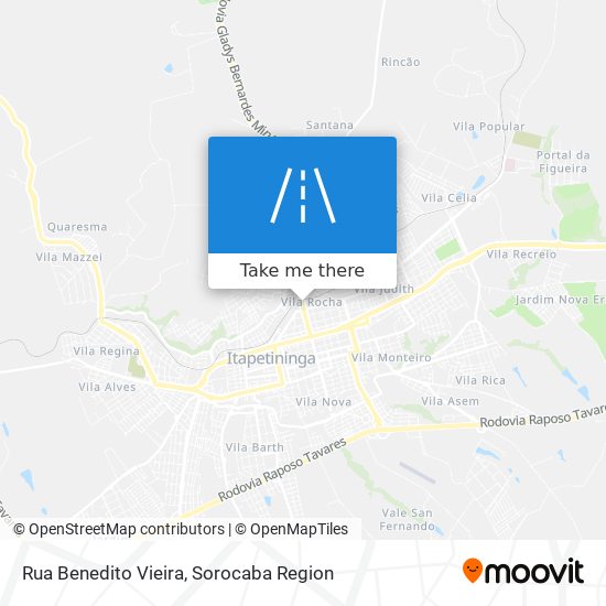 Mapa Rua Benedito Vieira