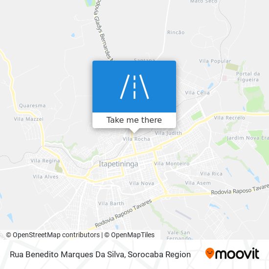 Mapa Rua Benedito Marques Da Silva