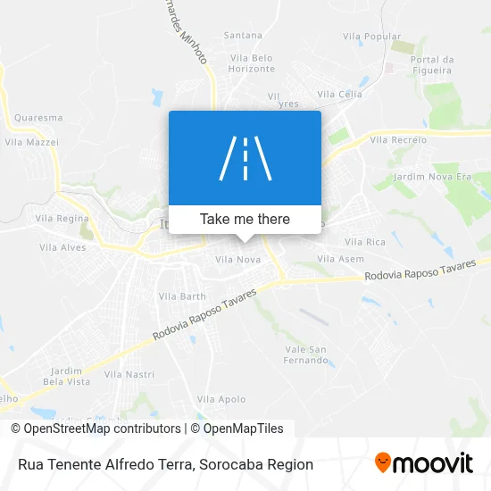 Rua Tenente Alfredo Terra map