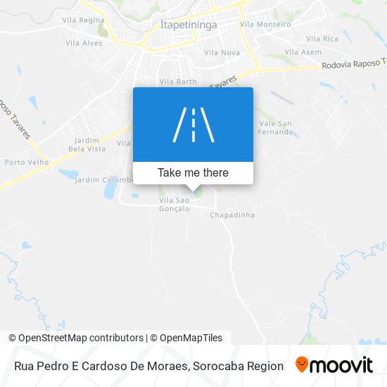 Mapa Rua Pedro E Cardoso De Moraes