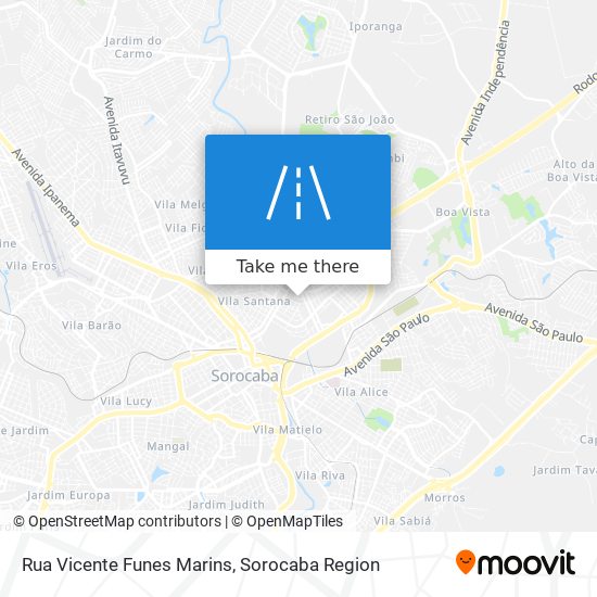 Mapa Rua Vicente Funes Marins