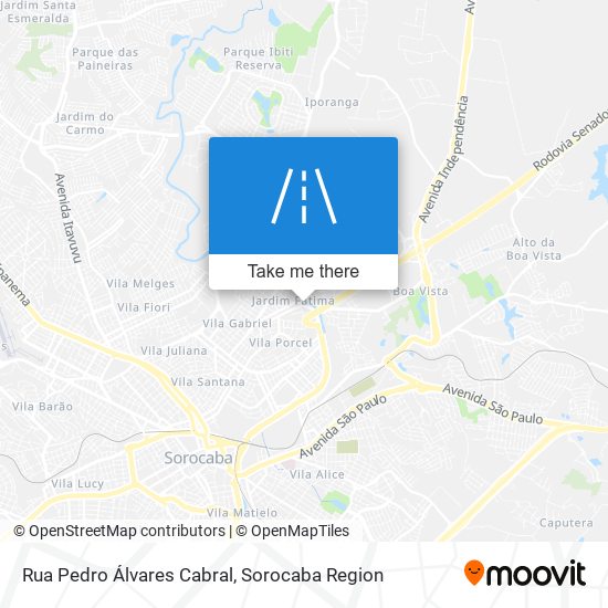 Mapa Rua Pedro Álvares Cabral