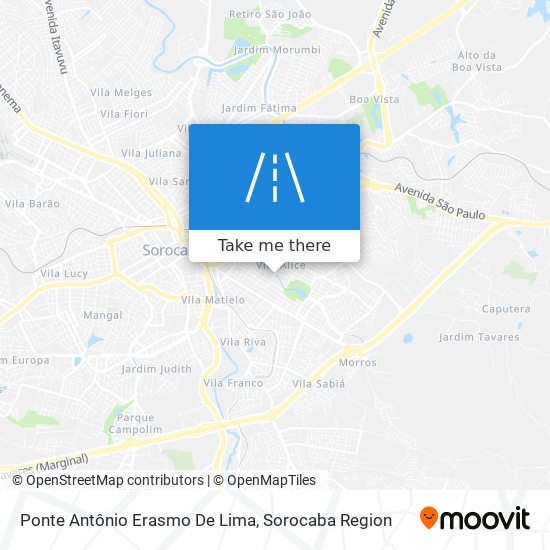 Mapa Ponte Antônio Erasmo De Lima