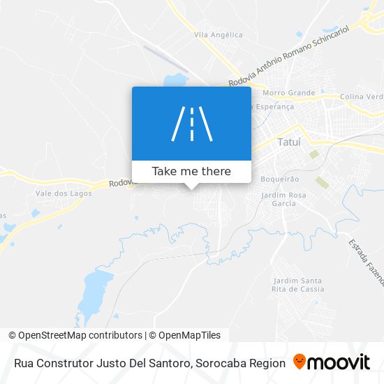 Rua Construtor Justo Del Santoro map