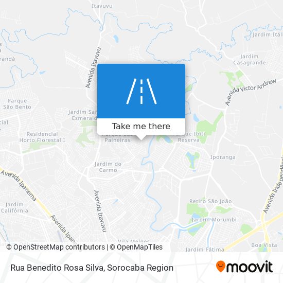 Mapa Rua Benedito Rosa Silva