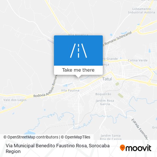 Via Municipal Benedito Faustino Rosa map