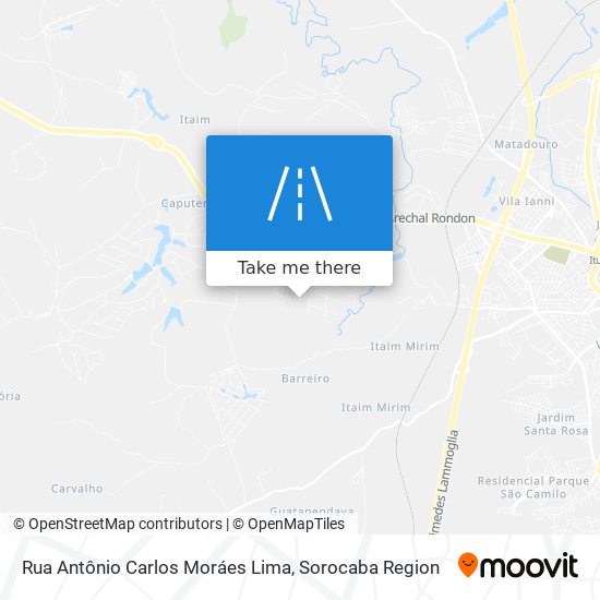 Mapa Rua Antônio Carlos Moráes Lima