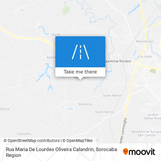 Rua Maria De Lourdes Oliveira Calandrin map