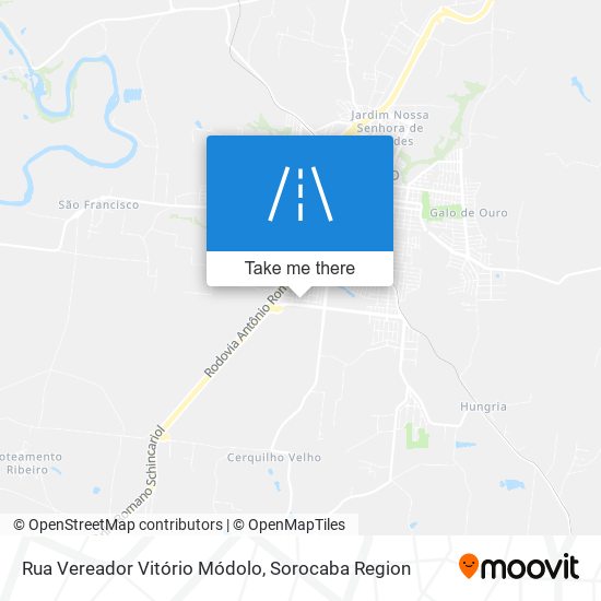 Mapa Rua Vereador Vitório Módolo