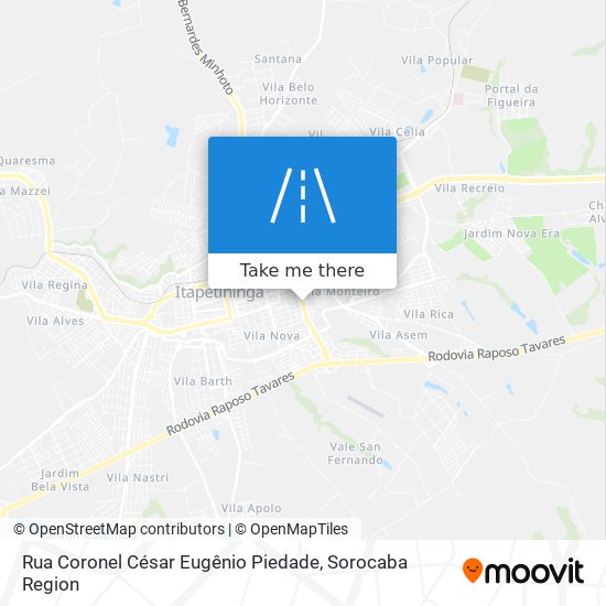 Mapa Rua Coronel César Eugênio Piedade
