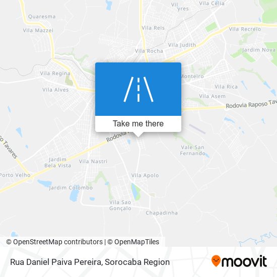 Mapa Rua Daniel Paiva Pereira