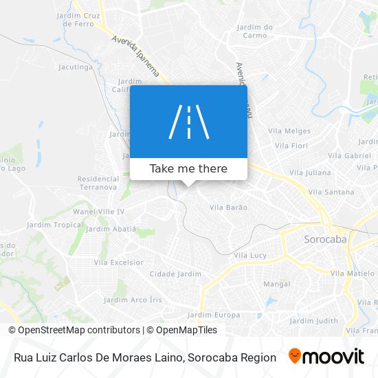 Rua Luiz Carlos De Moraes Laino map