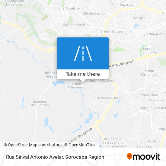 Rua Sinval Antonio Avelar map