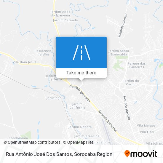 Rua Antônio José Dos Santos map