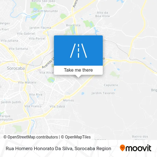Rua Homero Honorato Da Silva map