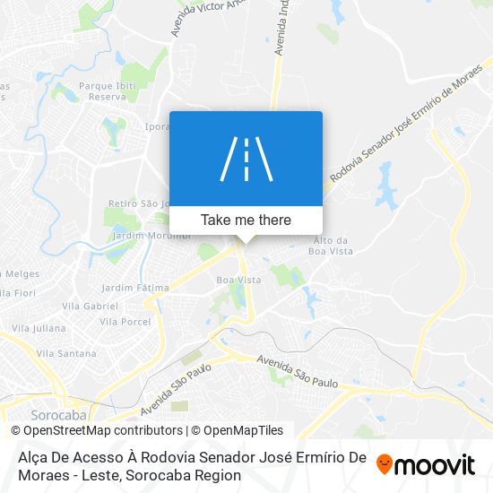 Alça De Acesso À Rodovia Senador José Ermírio De Moraes - Leste map