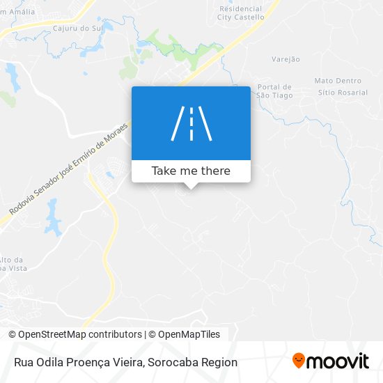 Mapa Rua Odila Proença Vieira