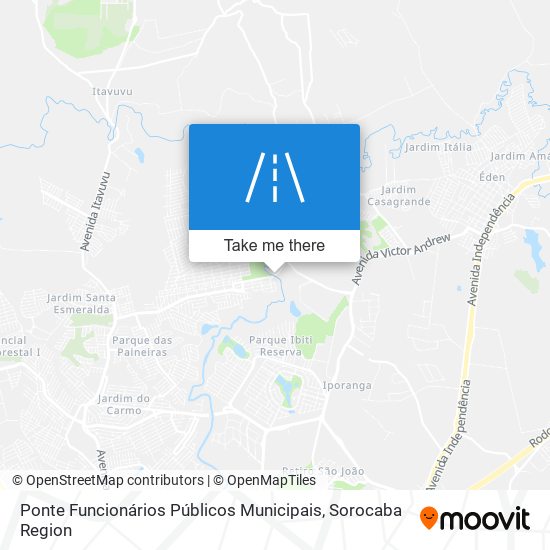 Mapa Ponte Funcionários Públicos Municipais