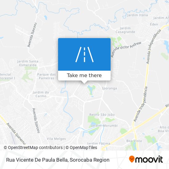 Rua Vicente De Paula Bella map