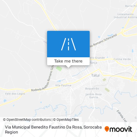Mapa Via Municipal Benedito Faustino Da Rosa