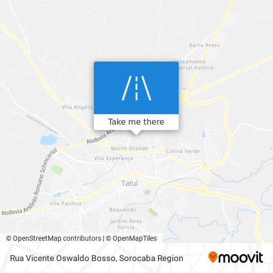 Mapa Rua Vicente Oswaldo Bosso