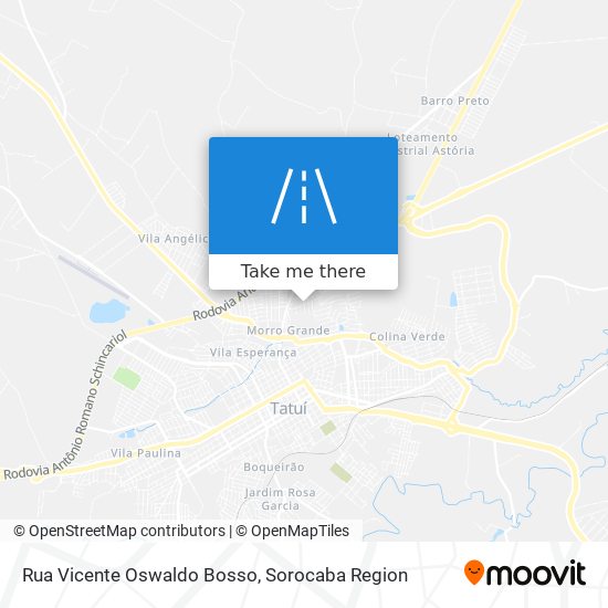 Rua Vicente Oswaldo Bosso map