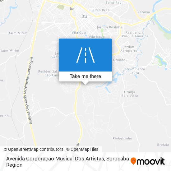 Mapa Avenida Corporação Musical Dos Artistas
