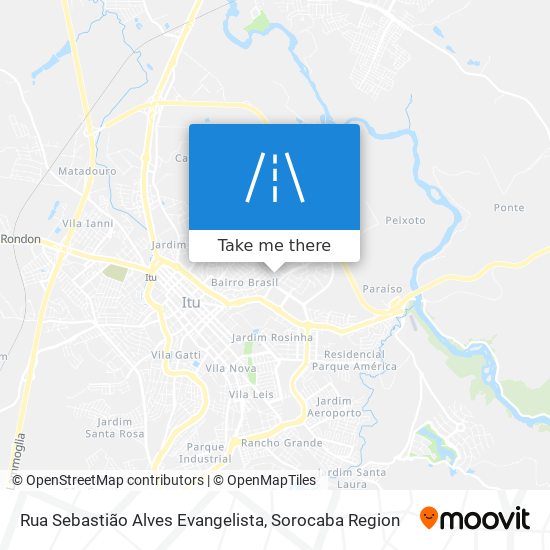 Mapa Rua Sebastião Alves Evangelista