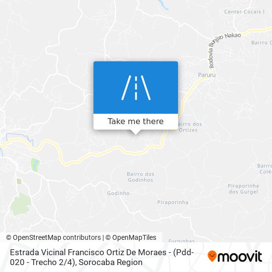 Mapa Estrada Vicinal Francisco Ortiz De Moraes - (Pdd-020 - Trecho 2 / 4)