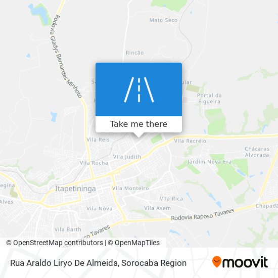 Mapa Rua Araldo Liryo De Almeida