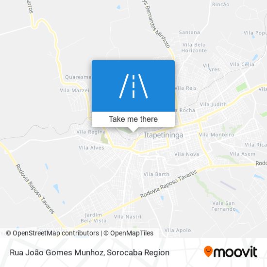 Mapa Rua João Gomes Munhoz