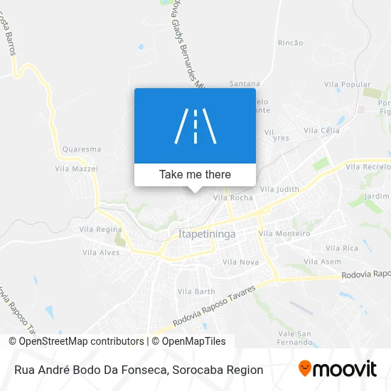 Rua André Bodo Da Fonseca map