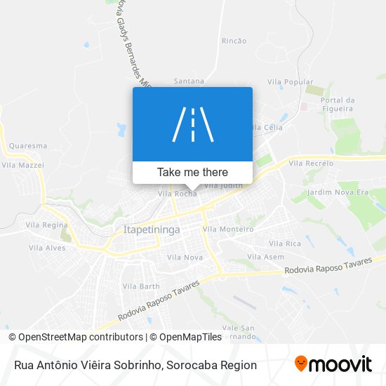 Rua Antônio Viêira Sobrinho map