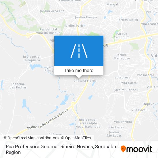 Mapa Rua Professora Guiomar Ribeiro Novaes