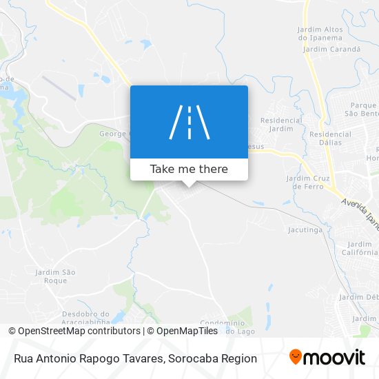 Mapa Rua Antonio Rapogo Tavares