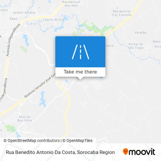 Mapa Rua Benedito Antonio Da Costa