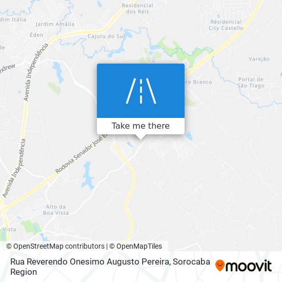 Mapa Rua Reverendo Onesimo Augusto Pereira