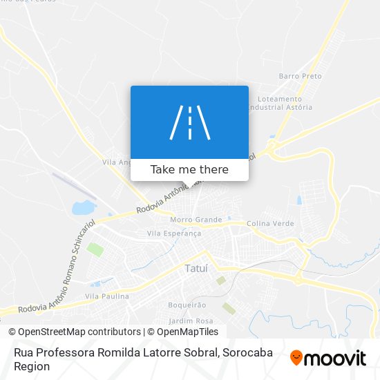 Mapa Rua Professora Romilda Latorre Sobral