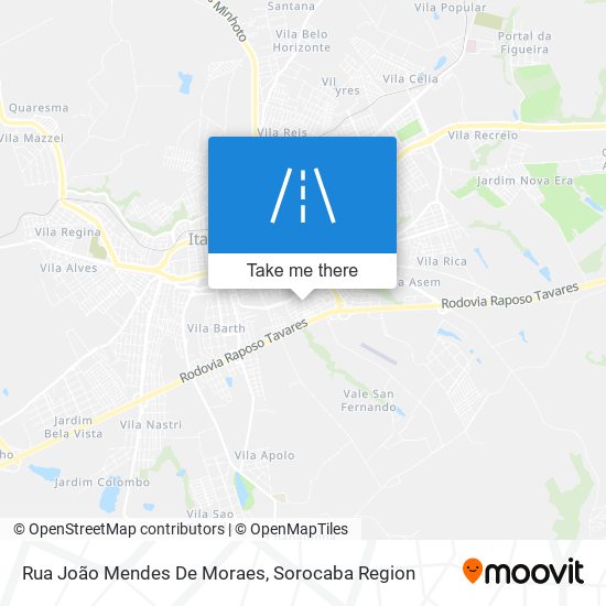 Mapa Rua João Mendes De Moraes
