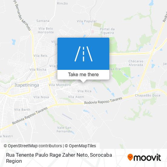 Mapa Rua Tenente Paulo Rage Zaher Neto