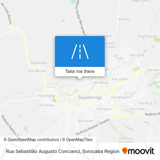 Rua Sebastião Augusto Concianci map