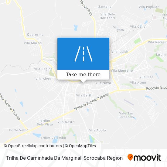 Mapa Trilha De Caminhada Da Marginal