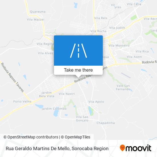 Mapa Rua Geraldo Martins De Mello