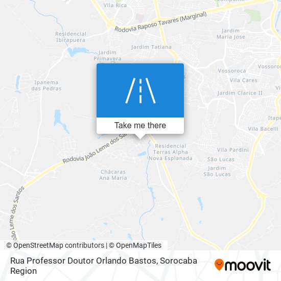 Mapa Rua Professor Doutor Orlando Bastos