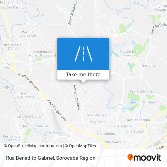Mapa Rua Benedito Gabriel