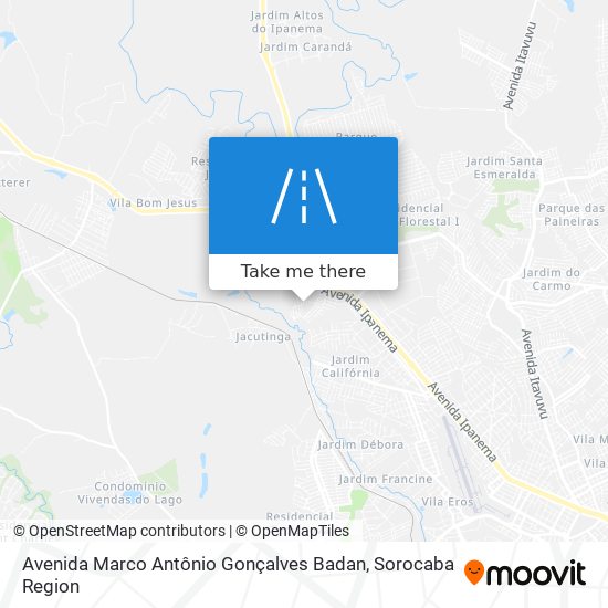Mapa Avenida Marco Antônio Gonçalves Badan